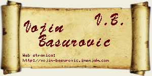 Vojin Basurović vizit kartica
